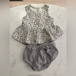 Quincey Mae Baby Girl Sleeveless Peplum Set || French Garden